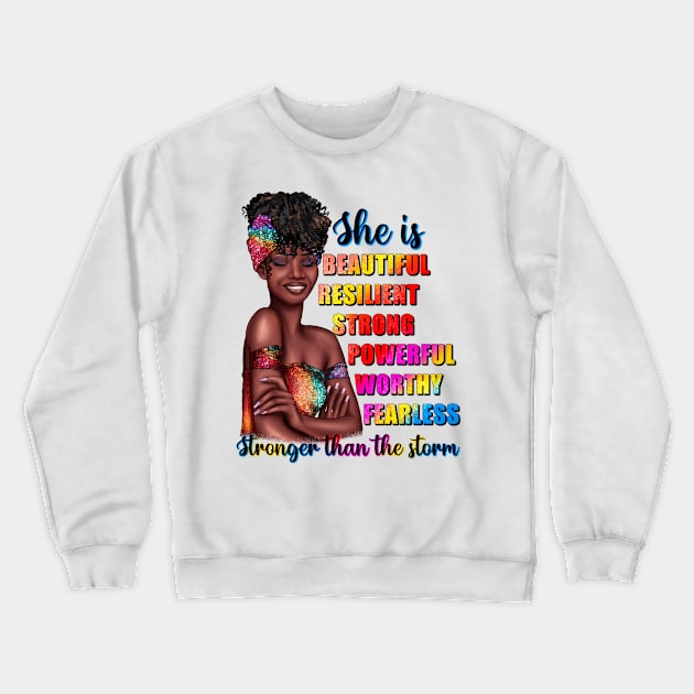 Stronger Than the Storm Crewneck Sweatshirt by THE WIVEZ CLUB